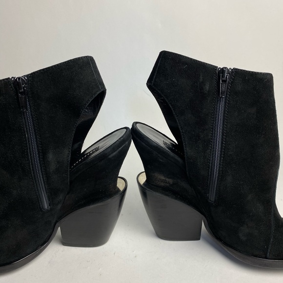 THEYSKENS THEORY Suede Wedge Ankle Boot Black - Picture 8 of 12